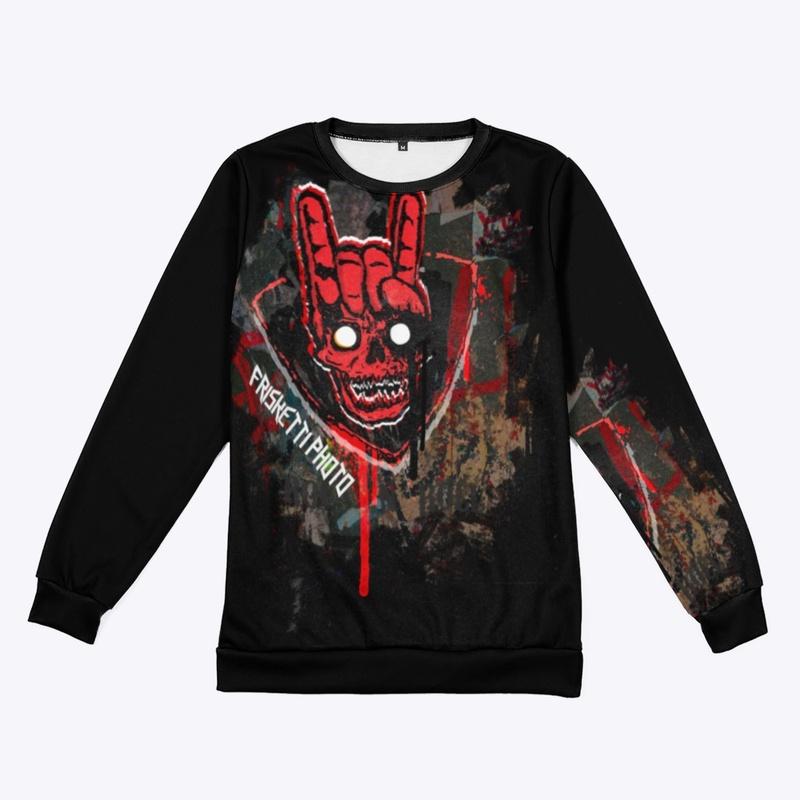 All Over Skull Print Sweatshirt 